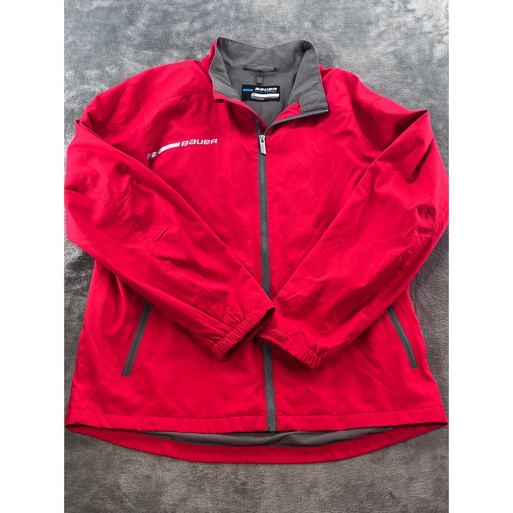 Bauer Team Mens Red Full Zip Training Jacket 37.5 Technology Large 1048399